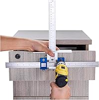 Vista 3 de TOURACE Cabinet Hardware Jig for Handles and Knobs Aluminum Alloy Drill Guide Sleeve Drawer Pull Wood Drilling Dowelling Tools Set Drawer Knob Pull