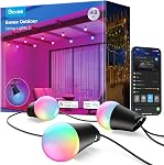 Govee Lampes à cordes extérieures intelligentes 2, 144ft RGBIC Lumières de patio avec 45 Ampoules Dimmable Blanc chaud LED Des ampoules, IP65 Imperméable, 47 Modes de scène pour le jardin, Balcon, Travailler avec Alexa, Contrôle d'application