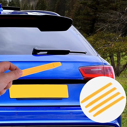 Miniatura 4 de VICASKY 10 calcomanías raspadoras para ventana de automóvil, cuchillas raspadoras de plástico, escobilla de goma para escobilla de vidrio,