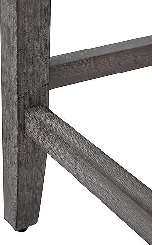Miniatura 7 de WO Home Furniture Taburete de bar de altura de mostrador de 24 pulgadas, asiento de silla de montar sin espalda, taburete de bar con patas grises