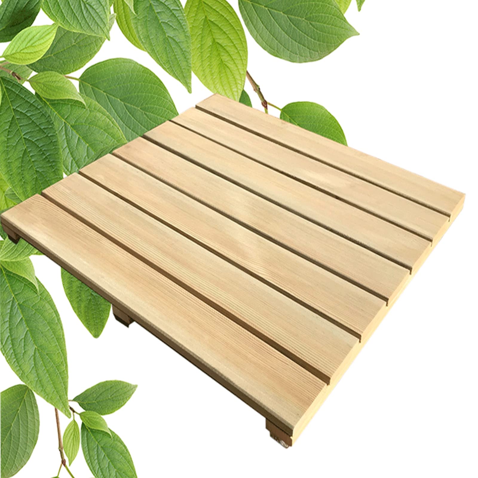 Pedana Doccia in Legno, Tappeto da Bagno in Legno in Legno in Legno Impermeabile per Bagno, Mazzino Non Slip, Tappeto in Legno per Vasca per Doccia E Sauna Pavimenti,75x110cm/30x43in