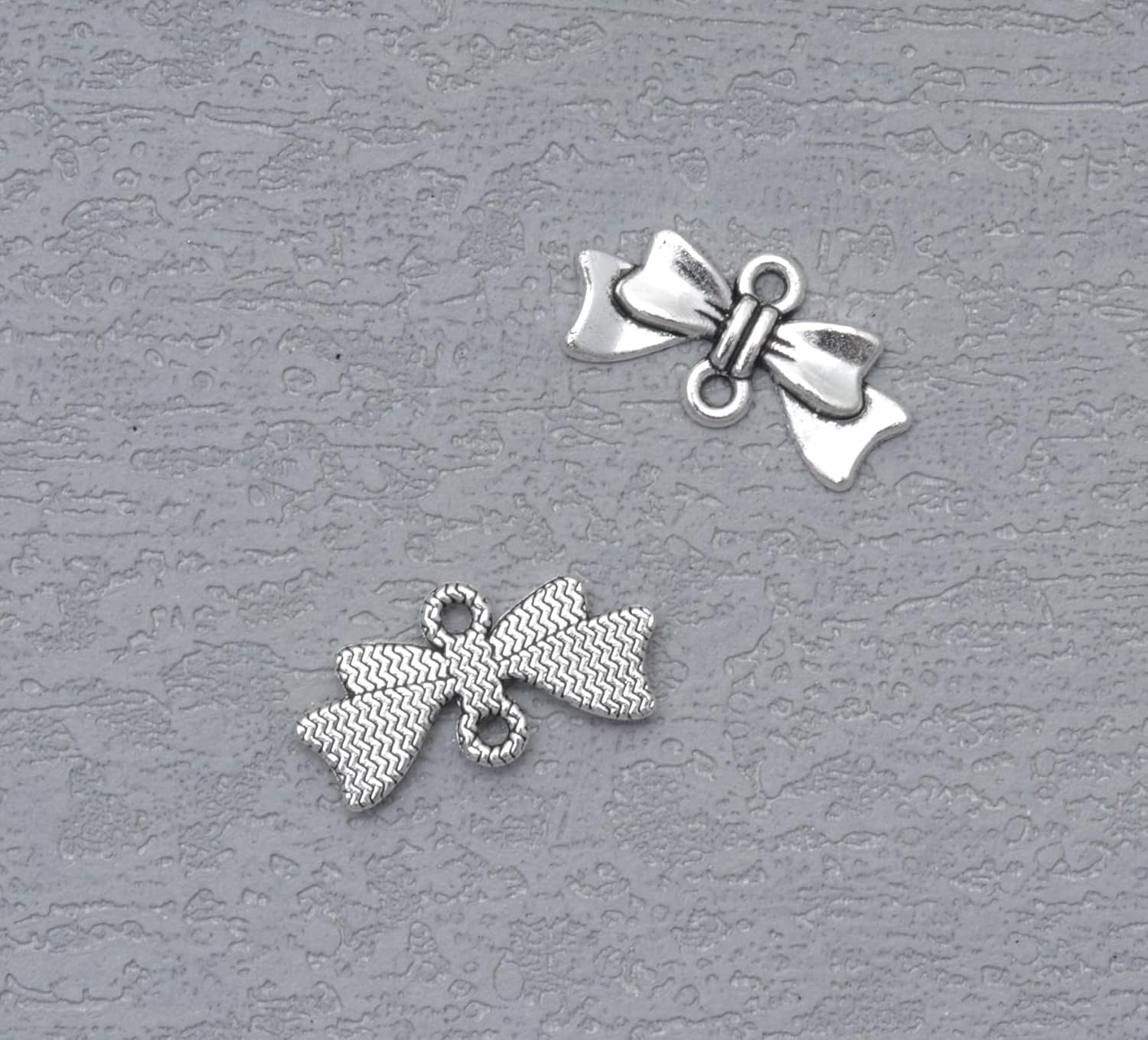 50 Pcs Bow Charms with 2 Hole Tibetan Alloy 2 x 1 cm Vintage Bowknot Connectors for Jewelry Making Bracelet Earring DIY Crafting Decoration Supplies - Image 5