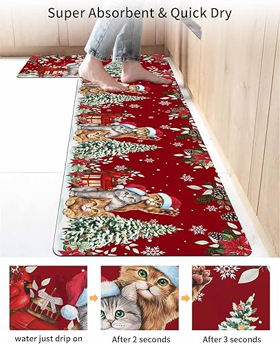 Miniatura 4 de Tapete de baño de Navidad para bañera, antideslizante, de secado rápido y absorbente, de tierra de diatomeas, tapete de cocina, tapete de cocina,