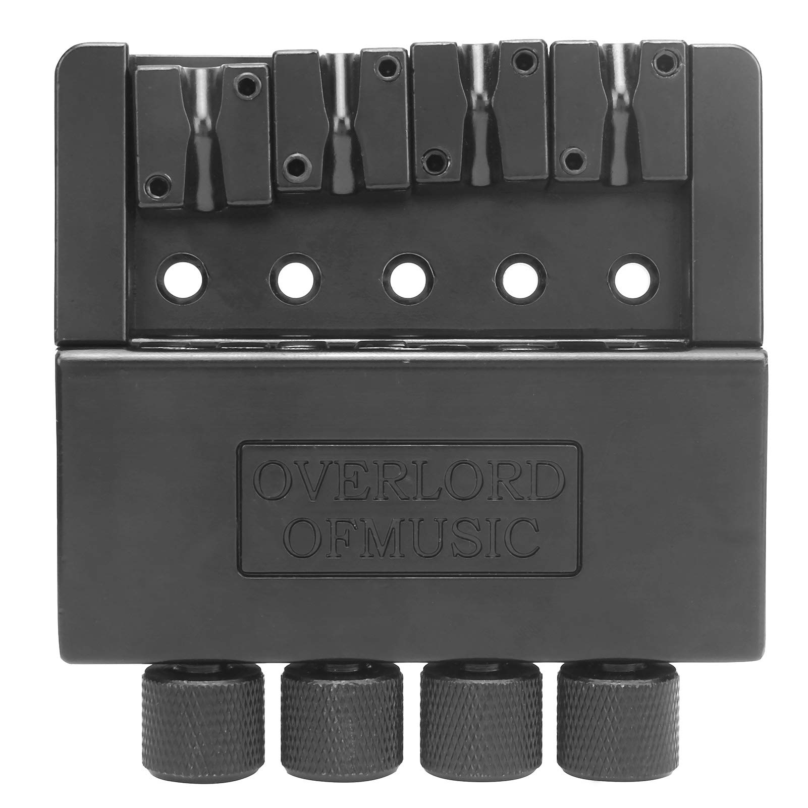 POENVFPO Kit Ponte e Cordiera in Lega di Zinco a 4 Corde per Basso Elettrico Senza Testa, Hardware di Installazione Completo, Accessorio Musicale Professionale