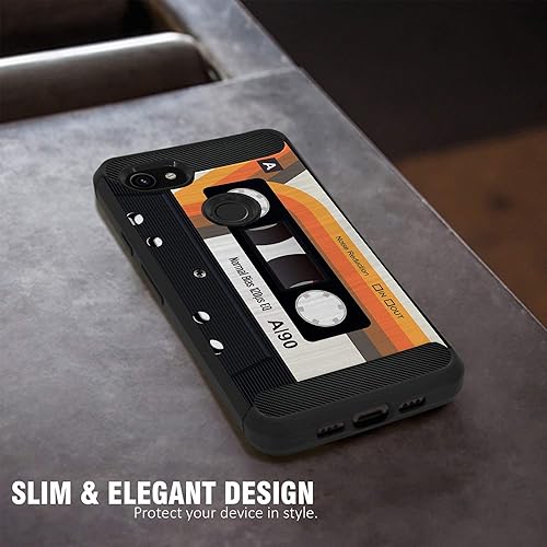 Miniatura 4 de CasesOnDeck - Funda compatible con Google Pixel 3A XL (2019) - Funda con diseño de TPU con patrón pictórico, flexible, delgada y elegante (casete