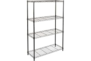 Amazon Basics 350 lbs Loading Capacity per Shelf 4-Shelf Garage Shelving Unit