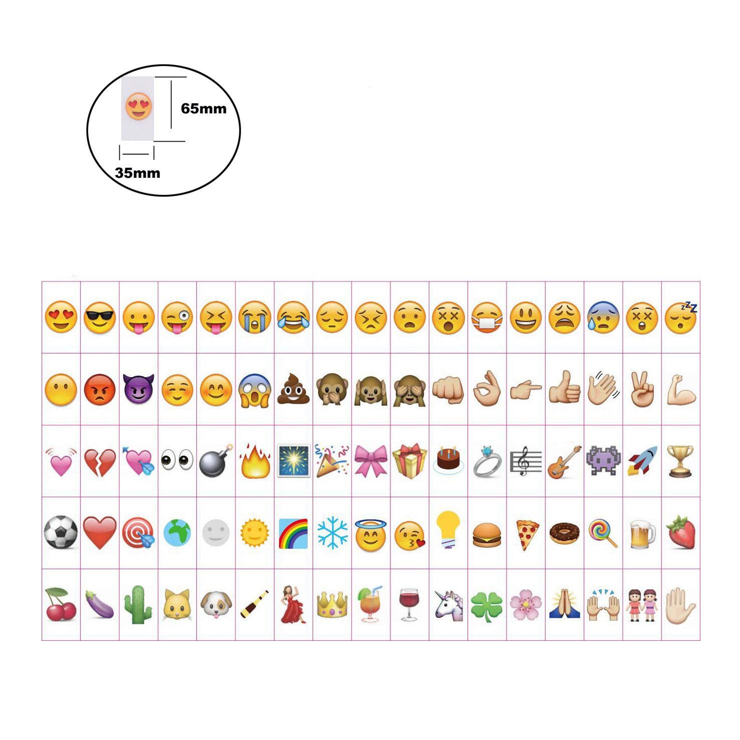 Emsmil 255 Carte di Emoji simboli Lettere e Numeri Nere e Colorate Plastica per A4 LED Light Box Cinematic Box Dimensione Cinematico Luce Scatola