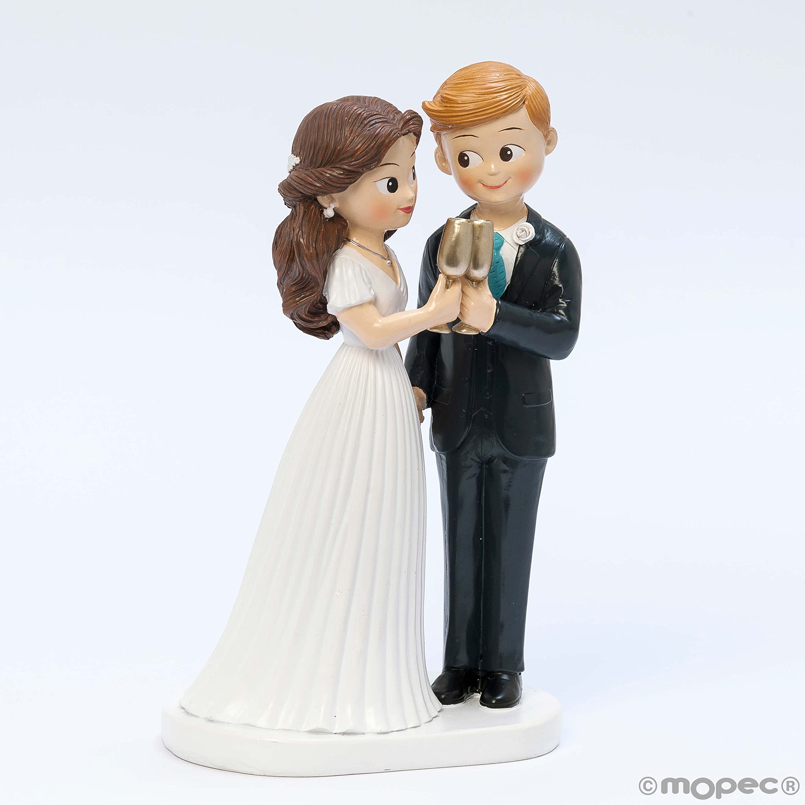 Mopec Y220 Figura Pastel Novios Brindis 19,5 x 11,8 cm