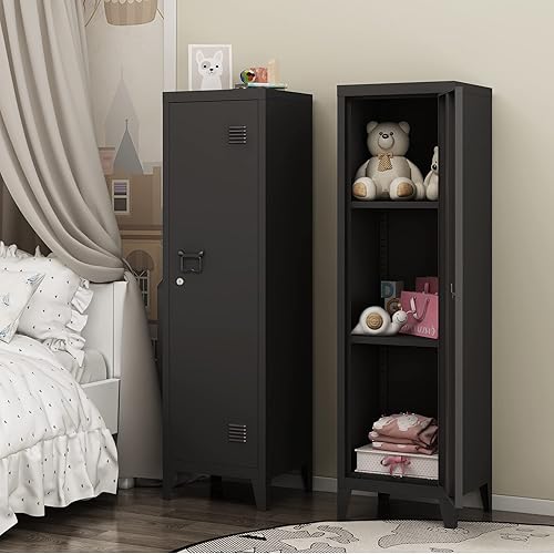 Miniatura 2 de MIOCASA Armario de Metal para Oficina en Casa, Gabinetes de Almacenamiento con Puertas y Estantes, Armario de Archivo con Cerradura, Organizador