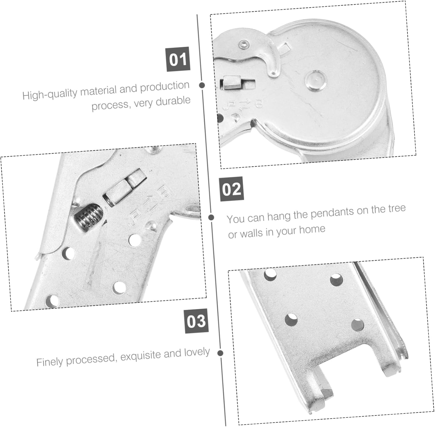 NUOBESTY Aluminum Alloy Ladder Hinge Joint Ladder Replacement Herringbone for Easy to Install and Use