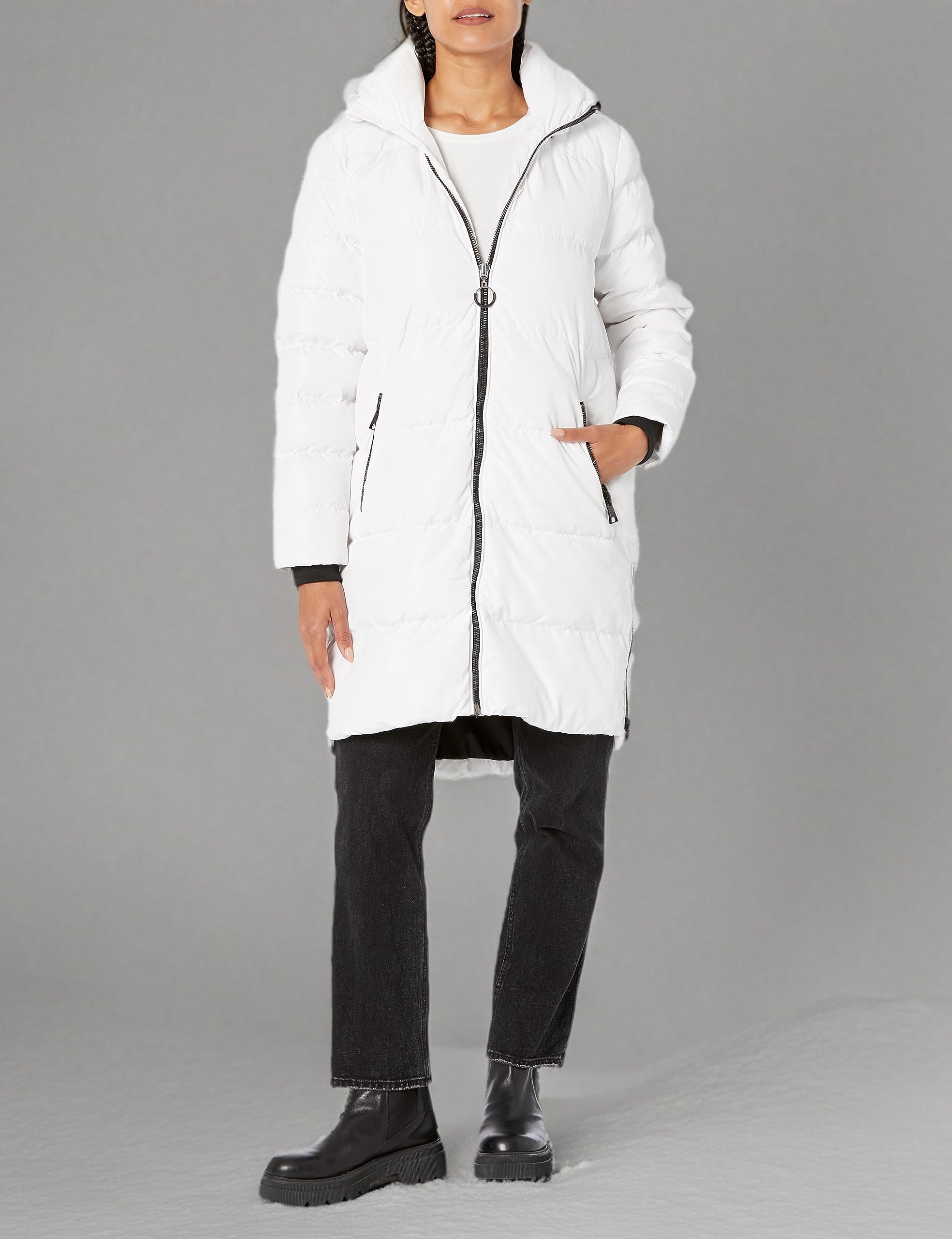 KARL LAGERFELD Karl Lagerfeld Paris Women's Full Length Puffer Jacket Sudadera corta con capucha Mujer