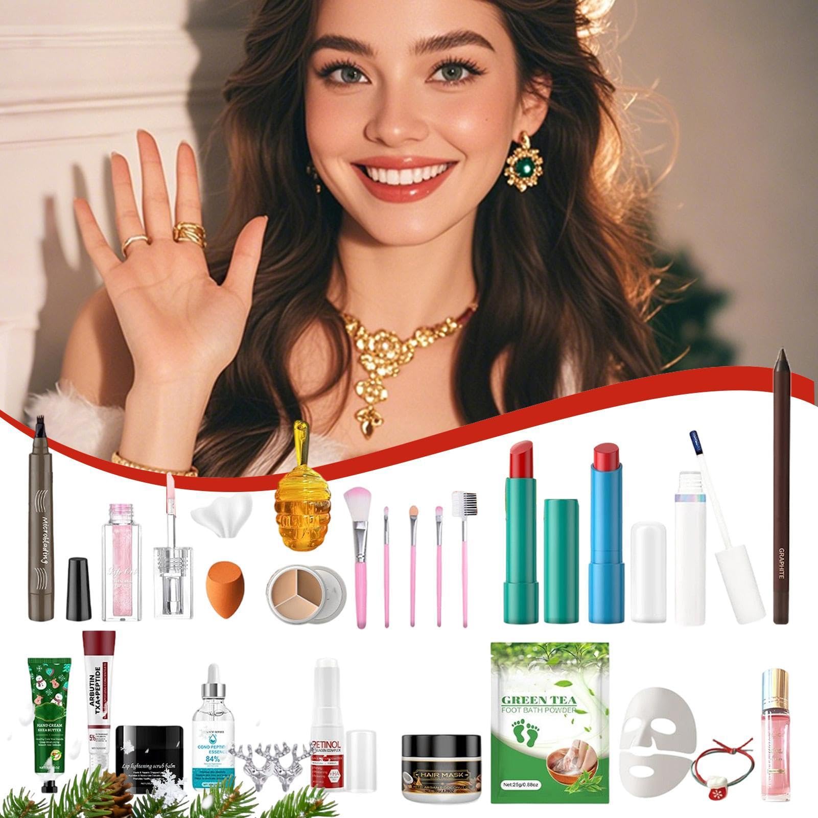Calendario 'Avvento trucco di Natale Set Festivo di Cosmetici per la Cura a