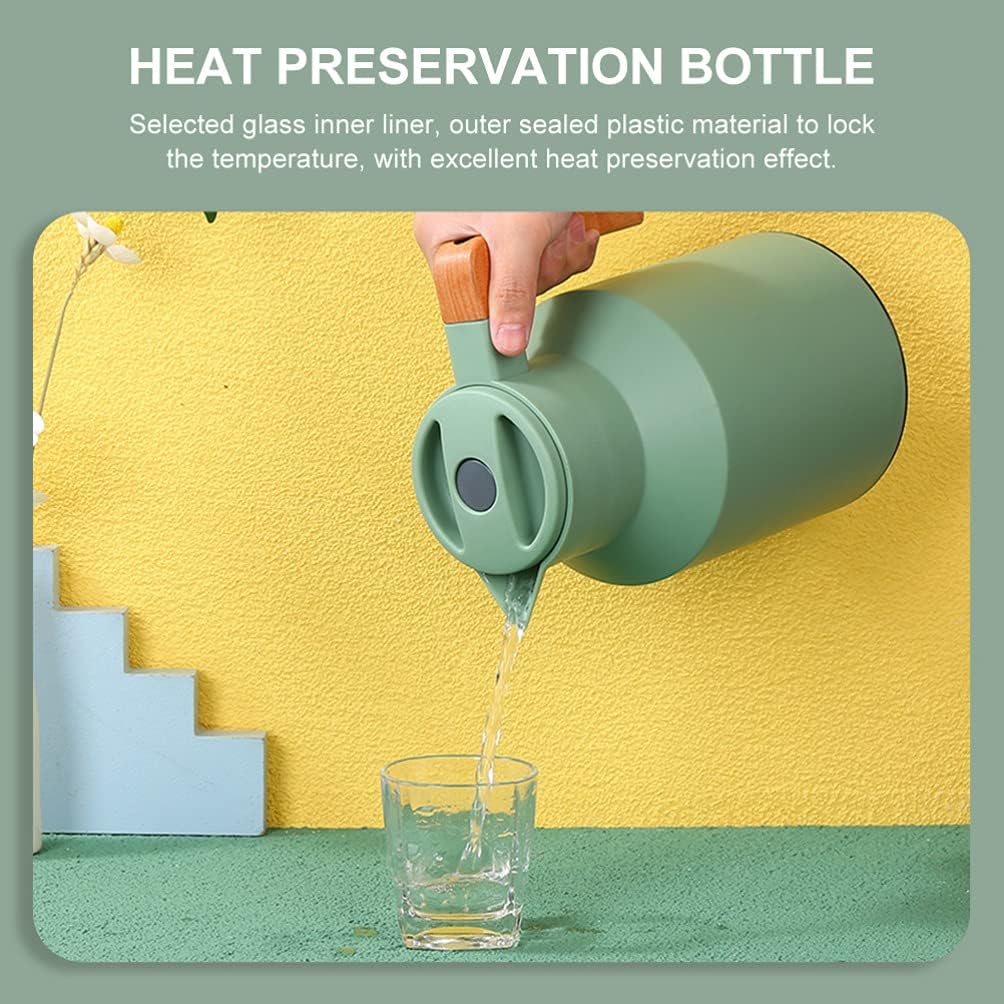 Cabilock 1pc Modern Insulation Water Pot Ergonomic Handle Capacity Thermal Kettle for Home Use Simple Design Elegant for Keeping Beverages Warm
