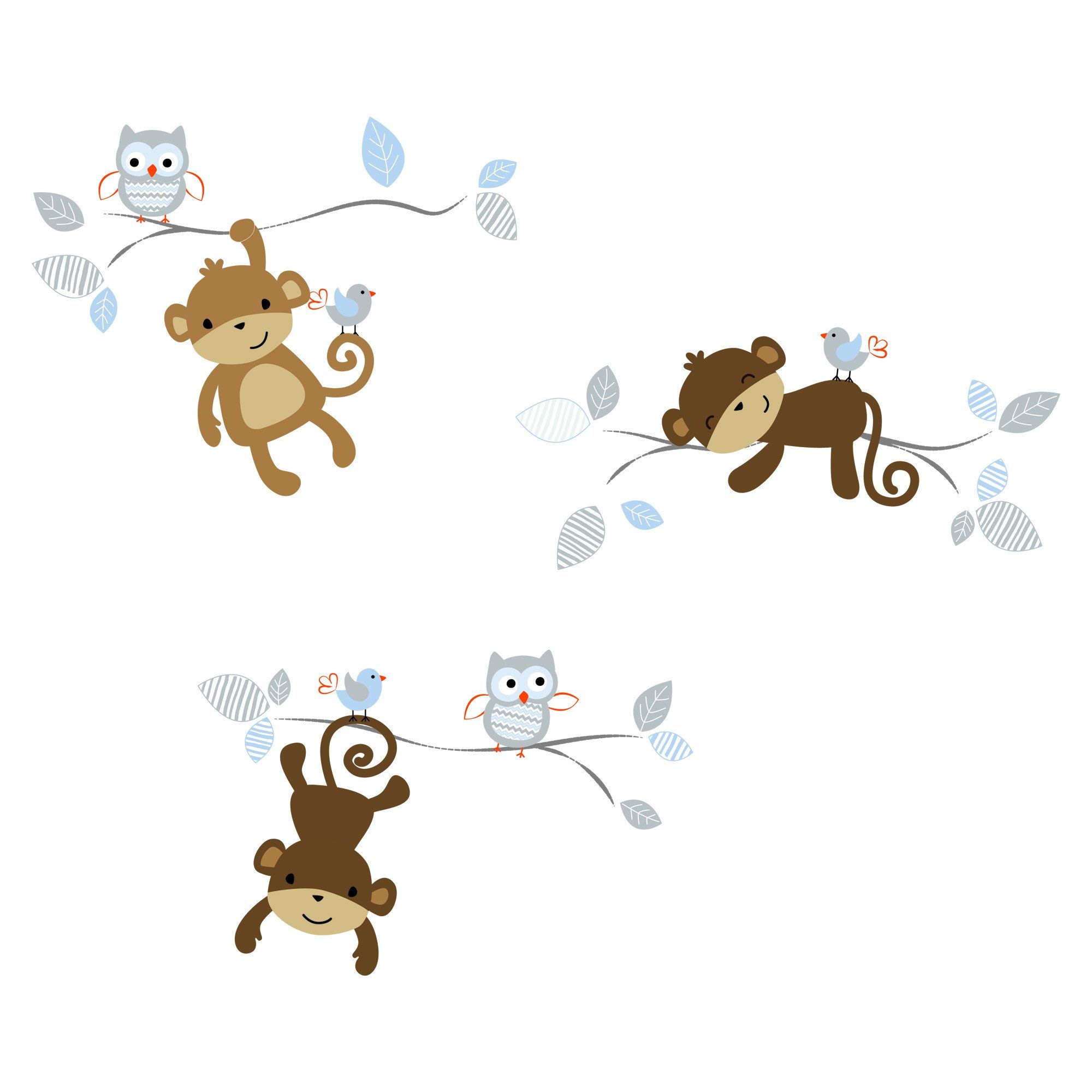 Bedtime Originals Mod Monkey Wall Appliques