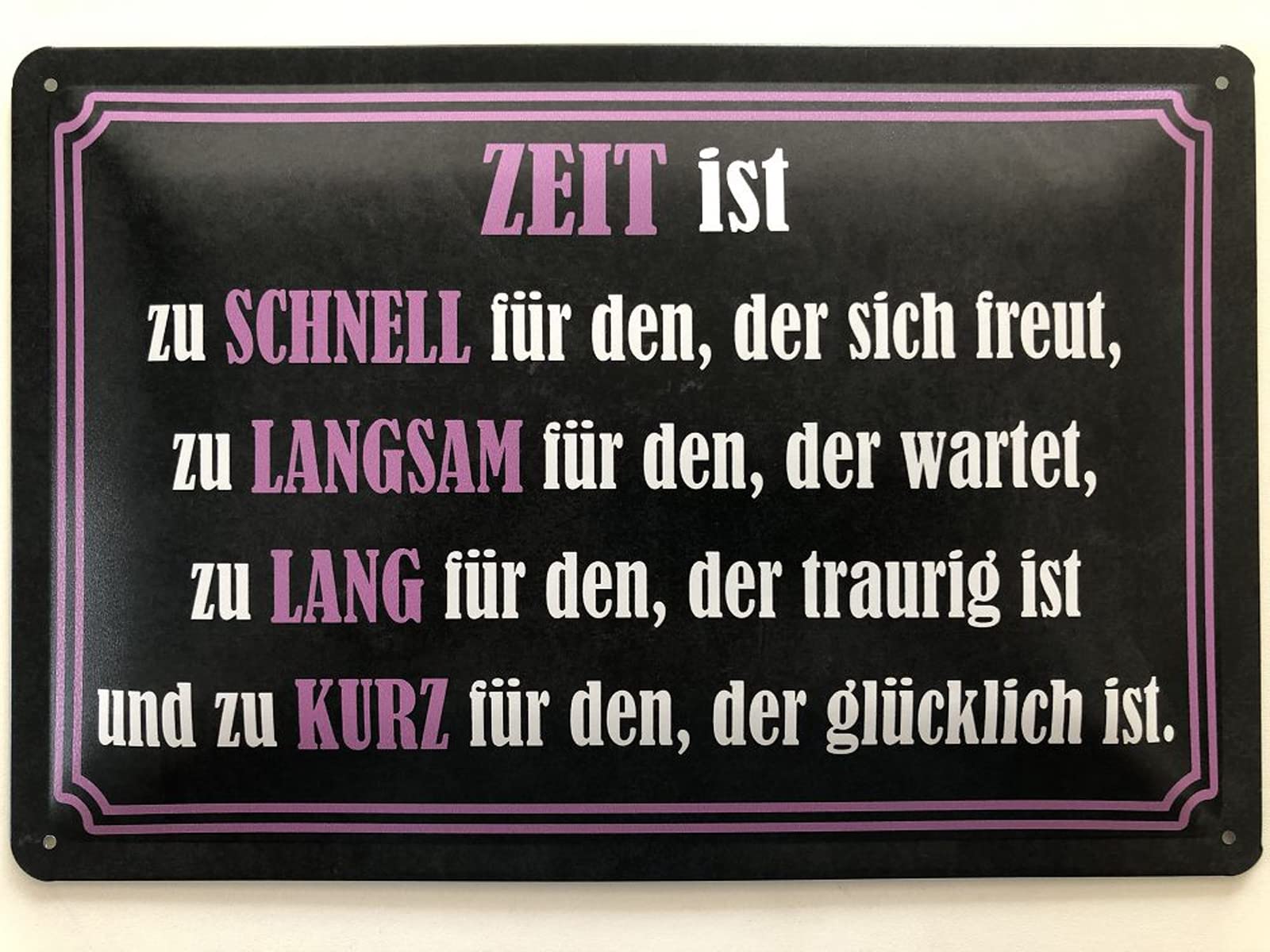 Hahn Hier wache ich - Targa in metallo, 20 x 30 cm, per interni ed