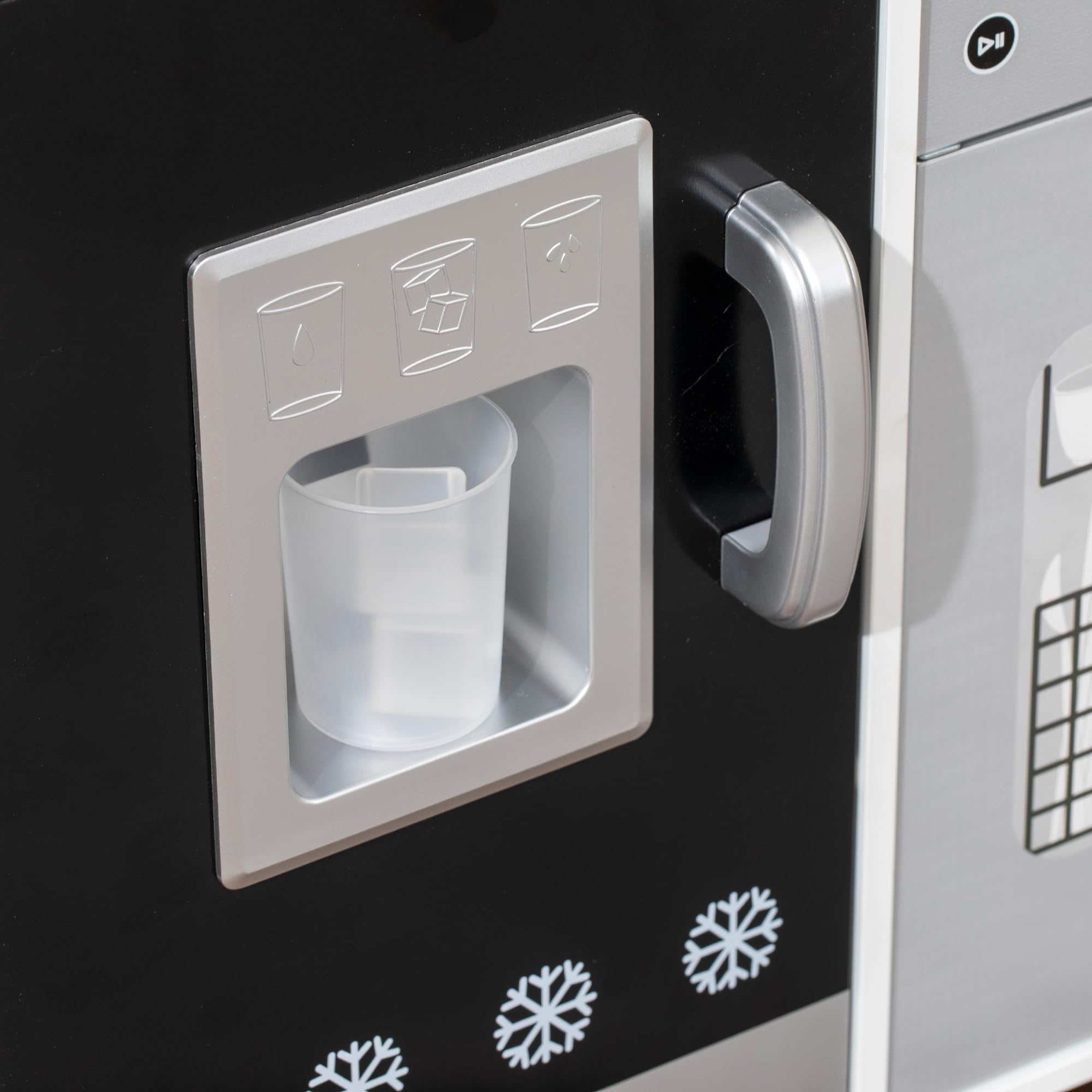 AIYAPLAY Cocina de Juguete de Madera con Sonido 79,5x24x83,8 cm Blanco | Cocinita Infantil, Accesorios de Acero Inoxidable, Microondas, Máquina de Hielo, Cafetera, Lavavajillas