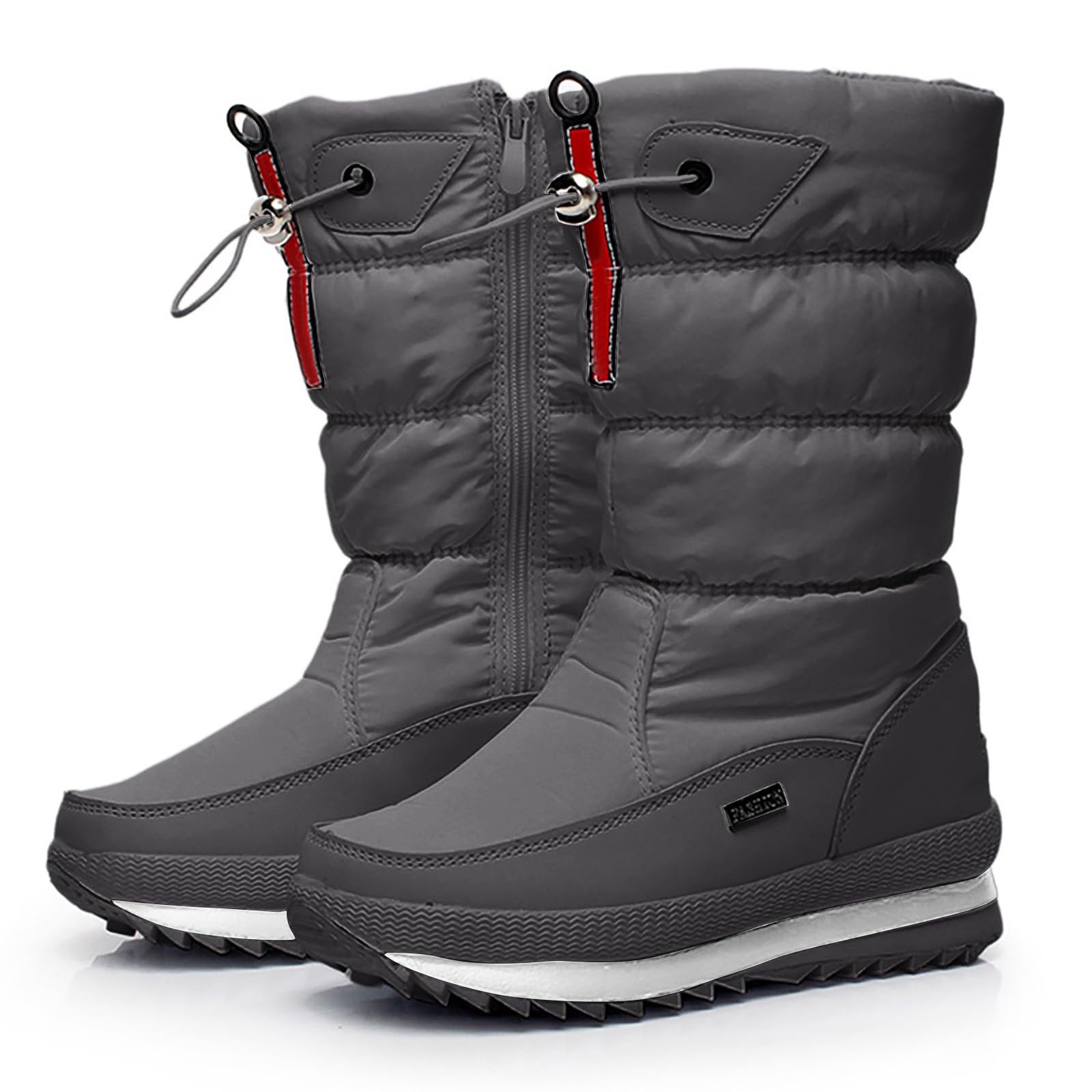 Stivali Lunghi da Donna Tronchetti Donna Invernali Eleganti Stivali Lunghi in camoscio Scarponcini Invernali Calda Stivaletti da Trekking Outdoor Impermeabili Antiscivolo per Ufficio Incontri Viaggi