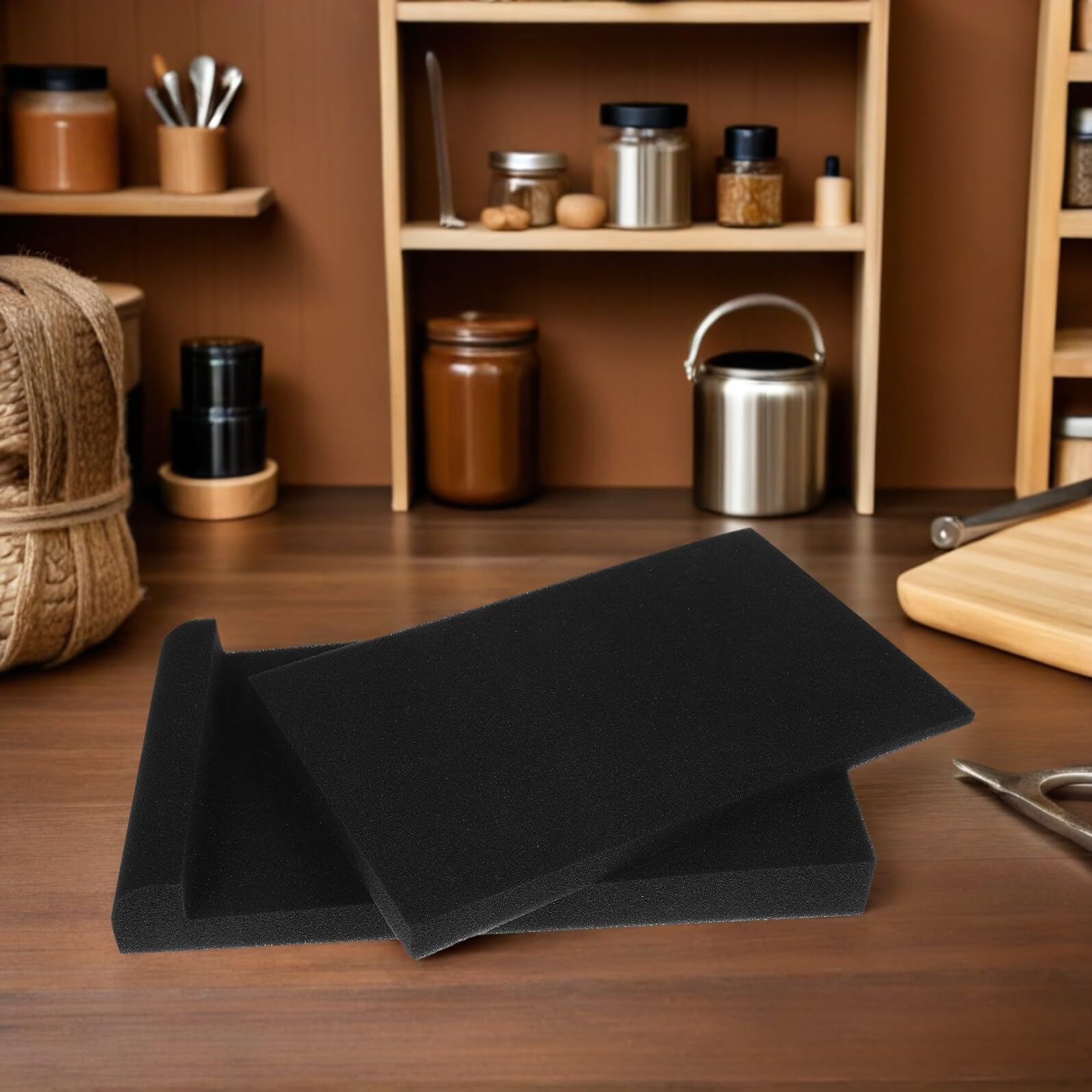 Cuscinetti Isolanti Acustici per Monitor da Studio 5 Pezzi 30x20x4,5 Cm in Schiuma Antiurto e Fonoassorbente per Disaccoppiamento e Riduzione Vibrazioni Altoparlanti da Scrivania