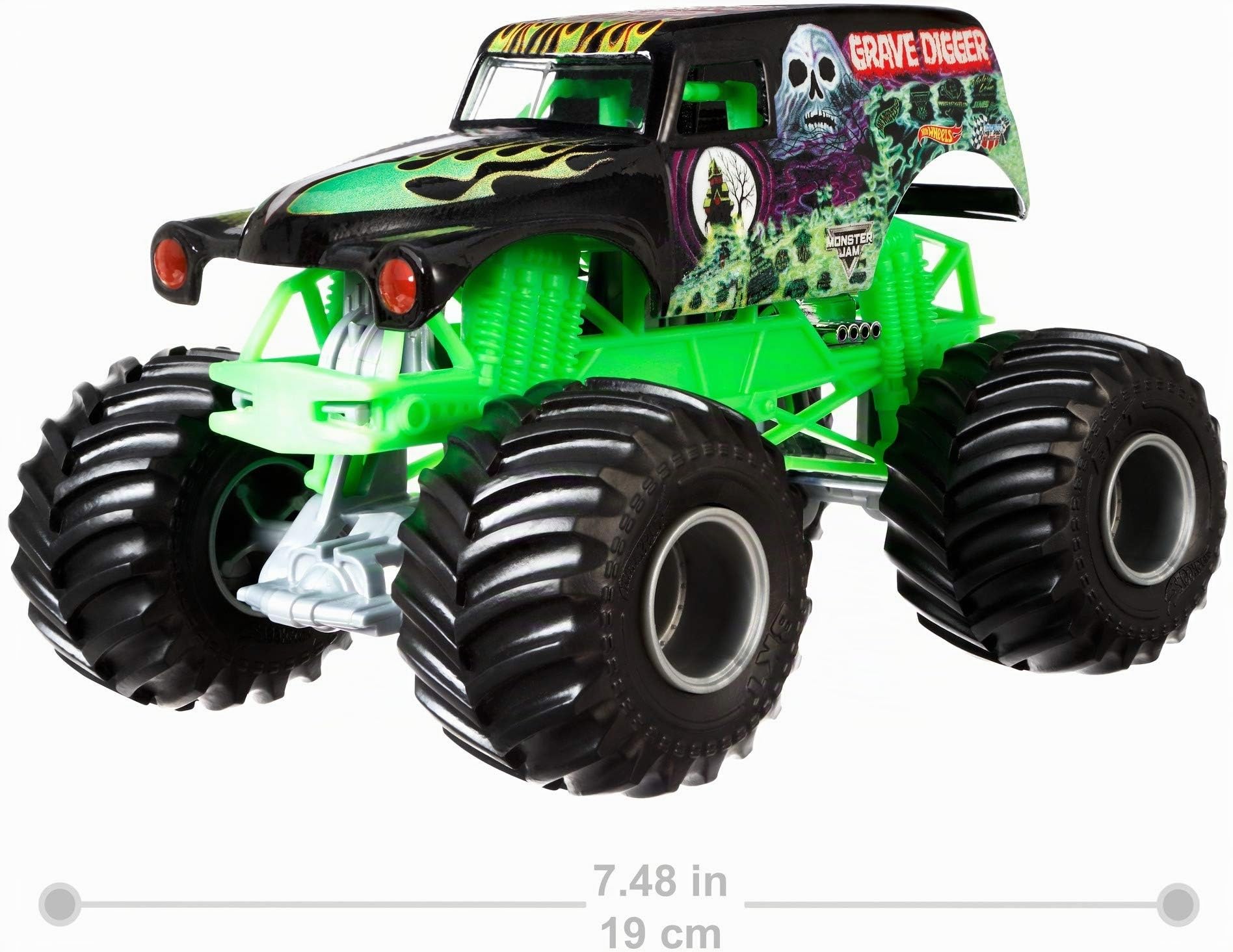 Amazon.com: Auto fundido a presión Hot Wheels Monster Jam Grave