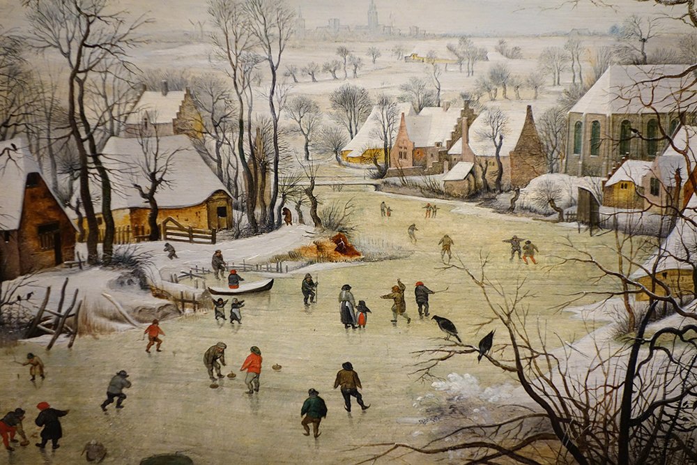Winter Landscape with Bird Trap poster géant de Pieter Bruegel l'Ancien pour salon