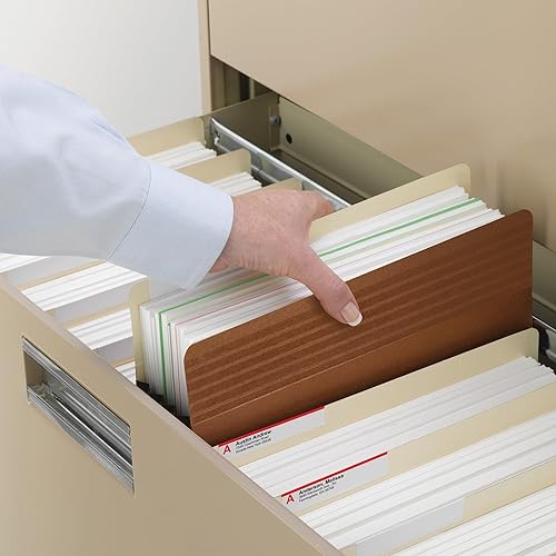 Miniatura 5 de Smead Easy Grip - Bolsillo para archivos, pestaña de corte recto, expansión de 5-14 pulgadas, tamaño carta, cuerda roja, 10 por caja (73209)