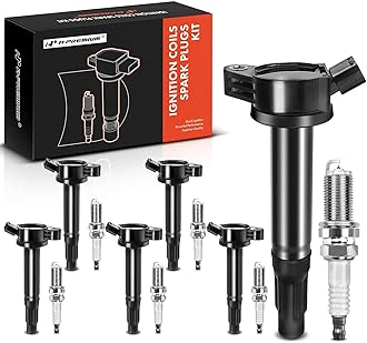 A-Premium Set of 6 Ignition Coil Pack and Iridium Spark Plugs Compatible with Toyota Camry 2010-2017, Tundra 2013-2014, Highlander 2009-2016, V6 3.5L 4.0L