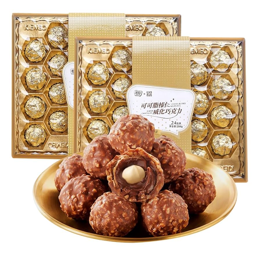 Amazon | 金沙球巴旦木巧克力 金沙球榛仁巧克力 288g/箱/24個