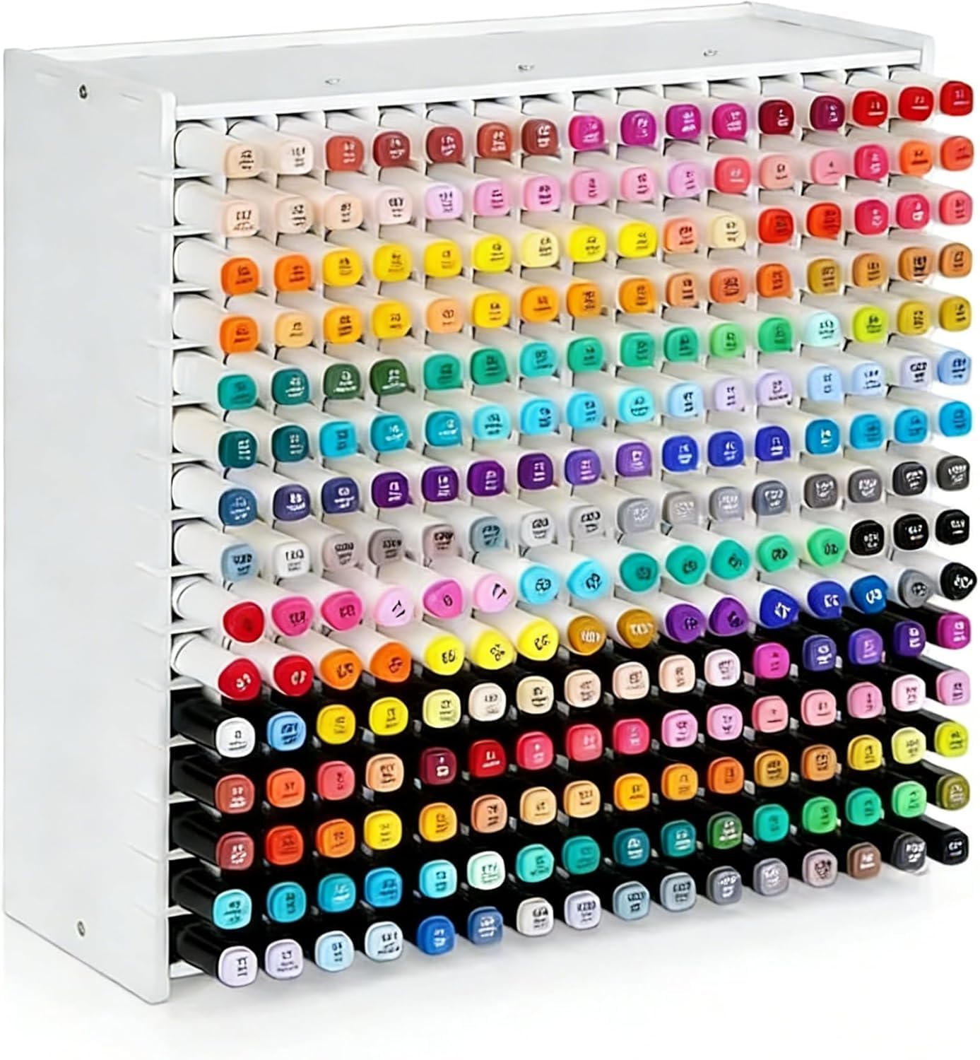 Organisateur de 240 Stylos, Organisateur de Marqueurs Boite Rangement Feutre Acrylique Rangement Crayon avec Séparateur Amovible pour Crayons de Couleur et Fournitures d'Art