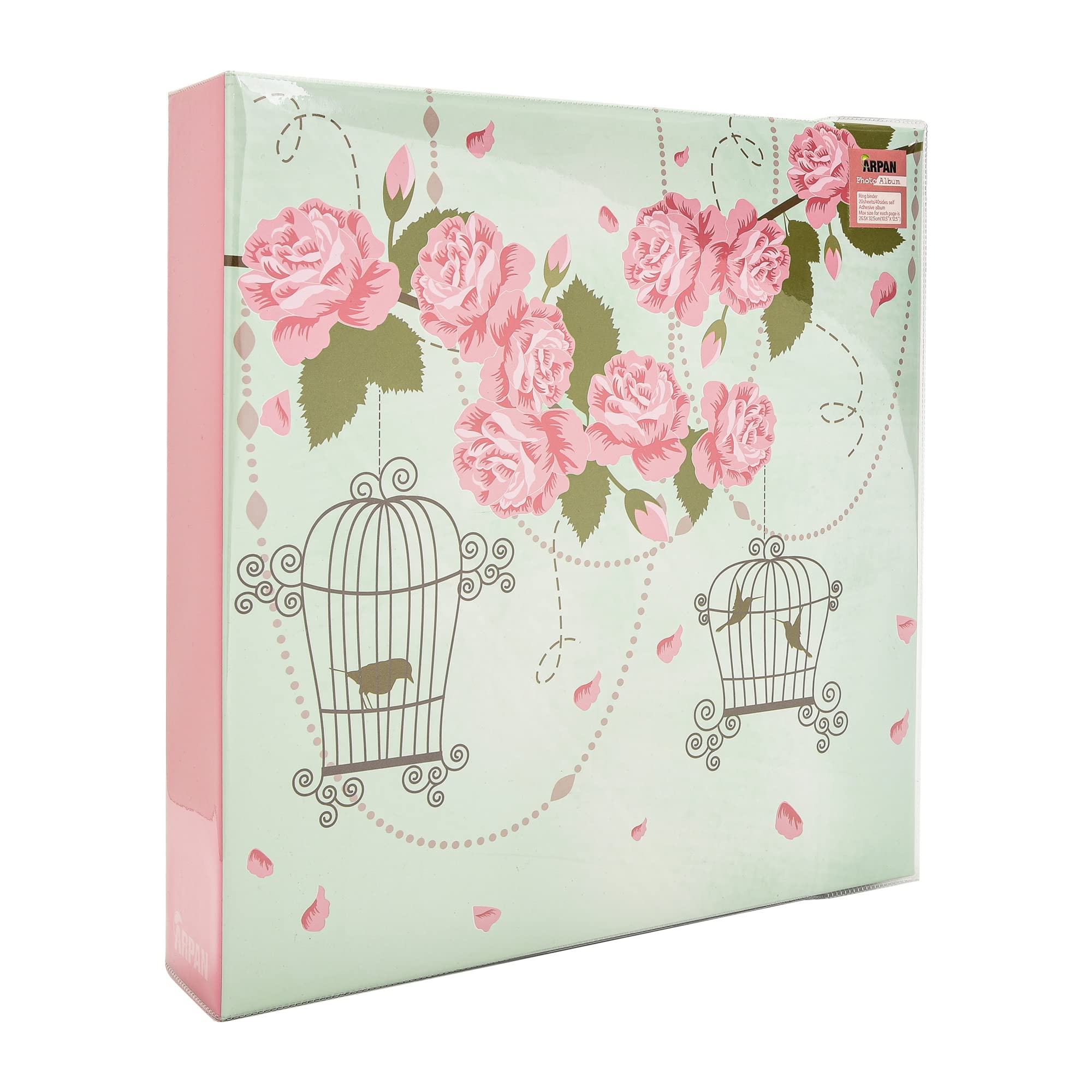 Arpan Vintage Rossi Bird Extra-Large 3-Ring Binder Self Adhesive Photo Album 20/Sheets 40/Sides (Vintage Rossi Bird)