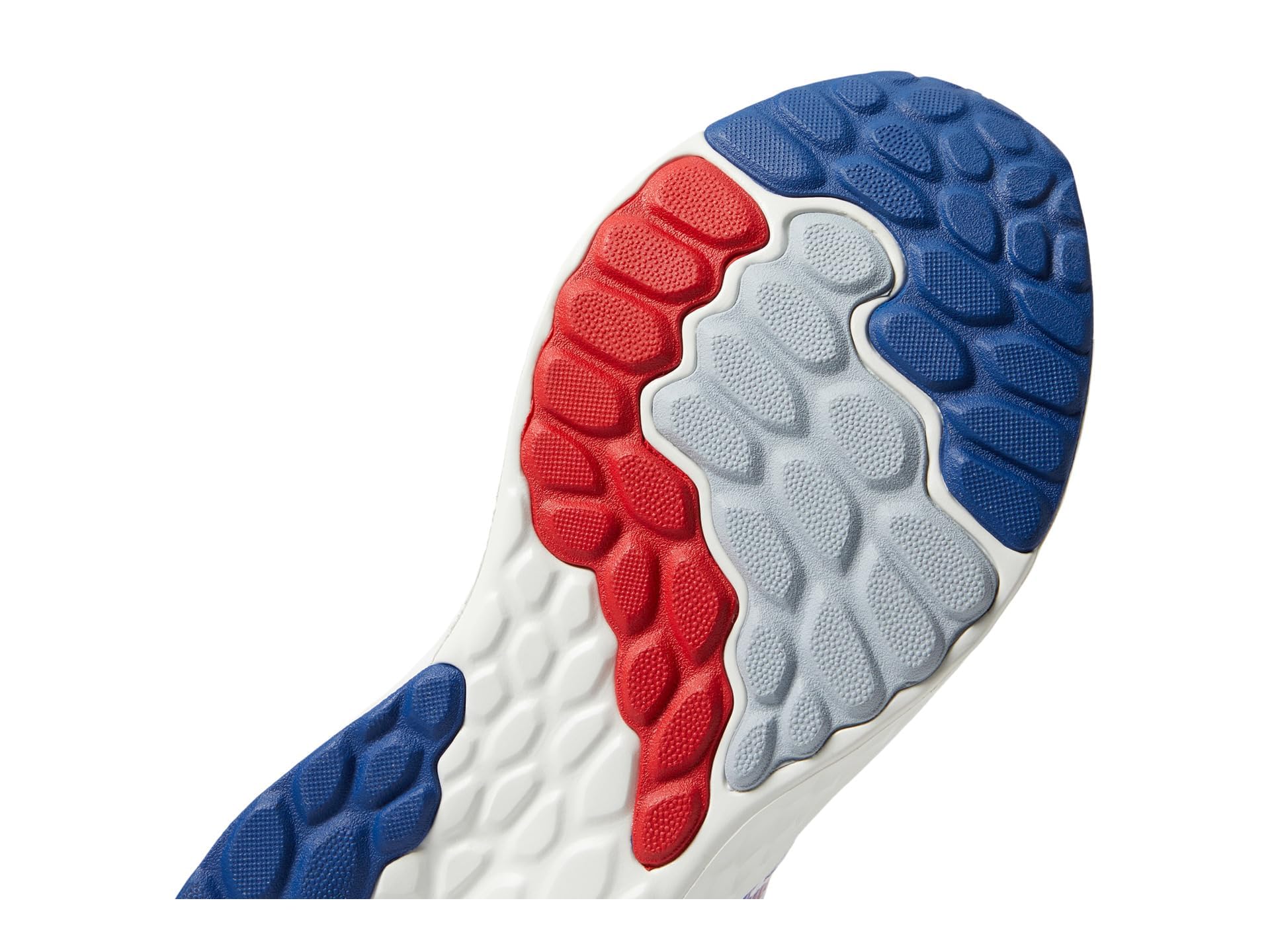 New Balance Tenis Arishi Fresh Foam v4 para niños, Cuarzo Gris/Team Royal/Team Red, 4 Wide Big Kid