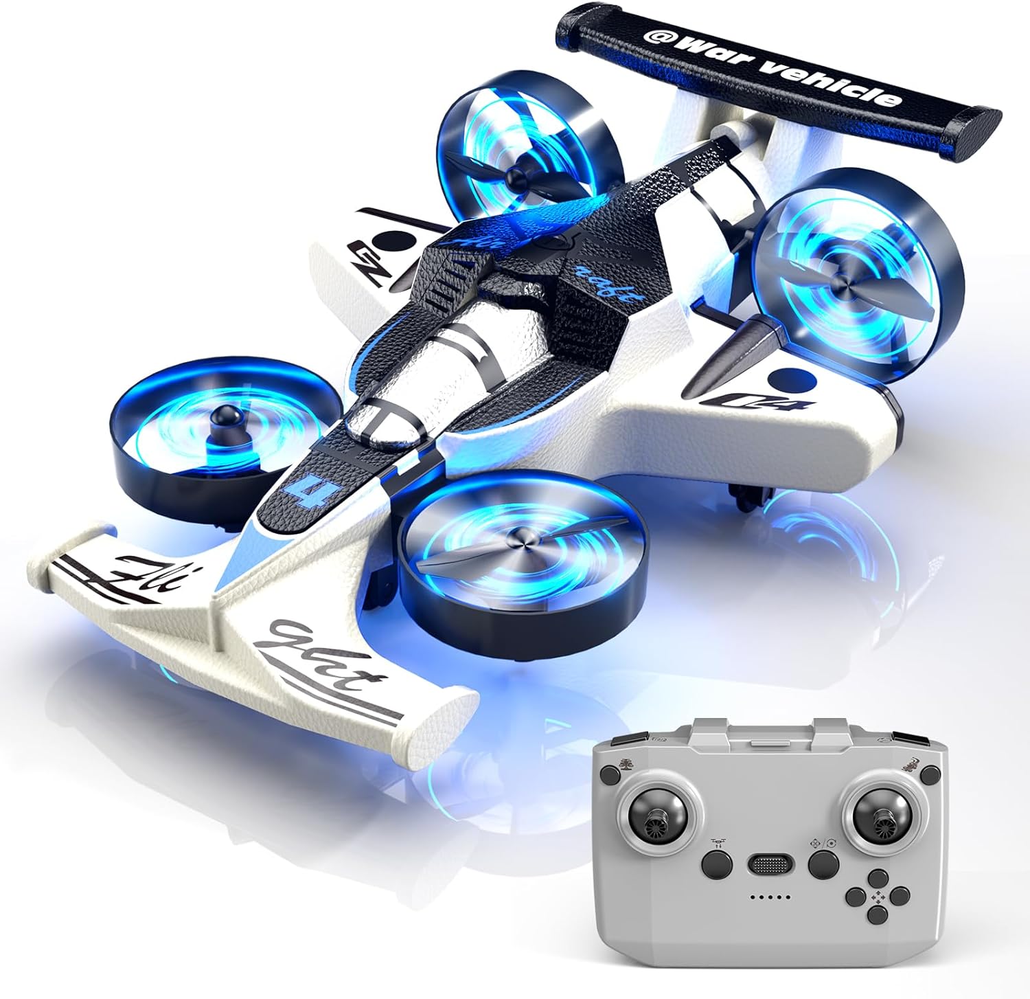 Remote Control Airplane Car Toys for Kids Ages 4-6-8-10-12, 2-in-1 Foam RC Plane Car Jet Mini Drone, Racing Car Stunt Plane Toys for Kids Boys Beginners 4 5 6 7 8 9 Year Indoor Outdoor Play