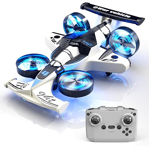 Remote Control Airplane Car Toys for Kids Ages 4-6-8-10-12, 2-in-1 Foam RC Plane Car Jet Mini Drone, Racing Car Stunt Plane Toys for Kids Boys Beginners 4 5 6 7 8 9 Year Indoor Outdoor Play