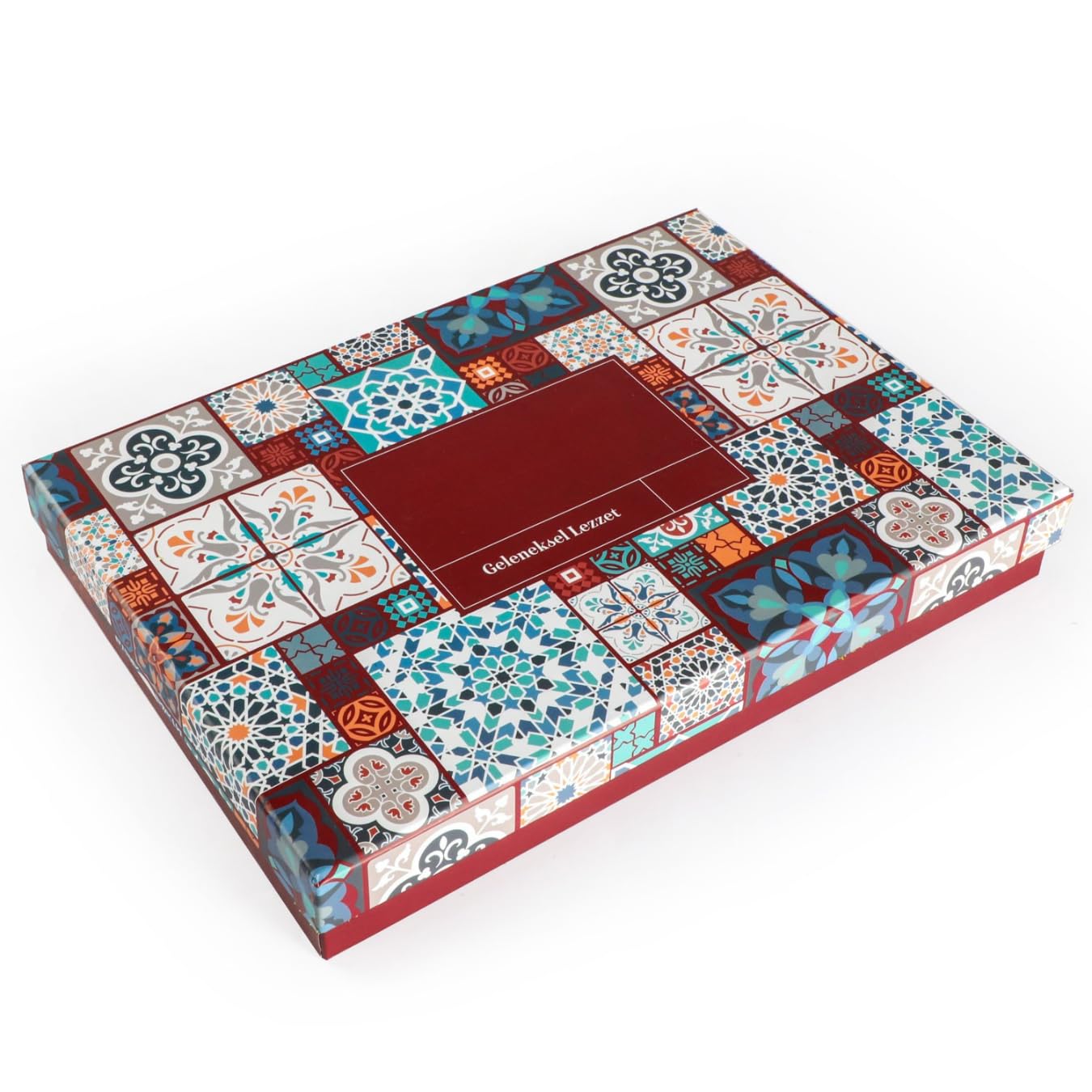 Pistachio Chocolate Turkish Delight, Motif Designed Box, Boutique Handmade Turkish Delight, 2.65 lbs - Pack of 3