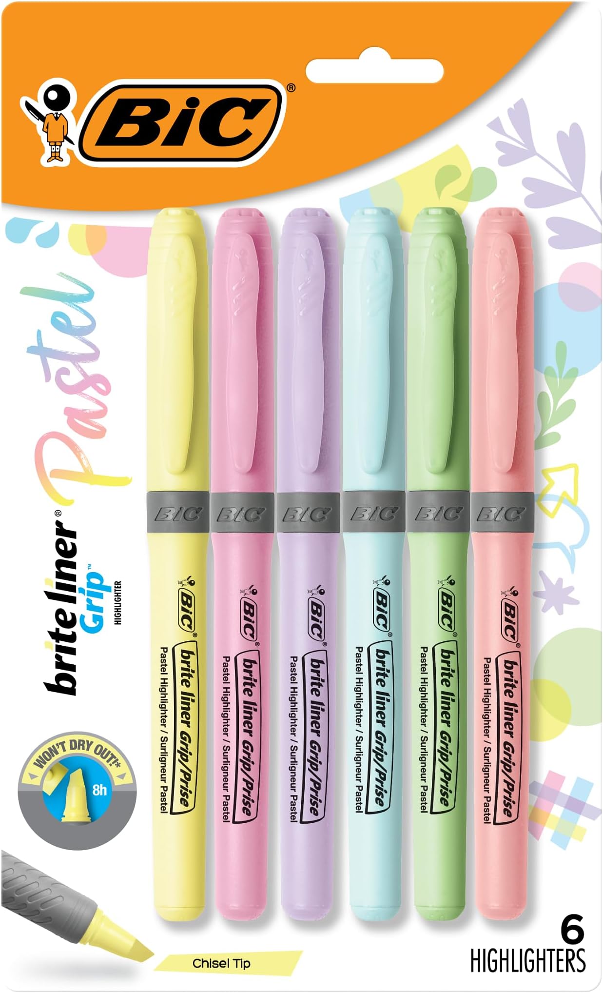 Bic Briteliner チゼル詰め合わせ 6個