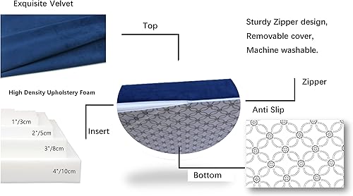 Miniatura 2 de Ginsimar Cojines de banco, cojín de banco de tamaño personalizado para muebles de interiorexterior, cojines de asiento de patio antideslizantes,