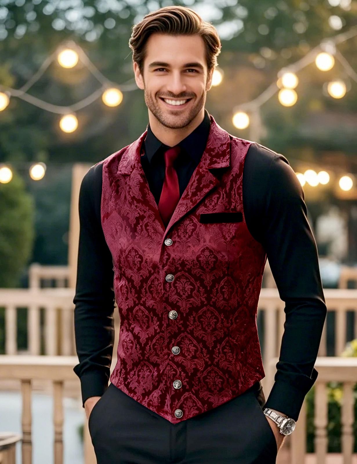 Chaleco de Traje Victoriano Góticos Steampunk para Hombre