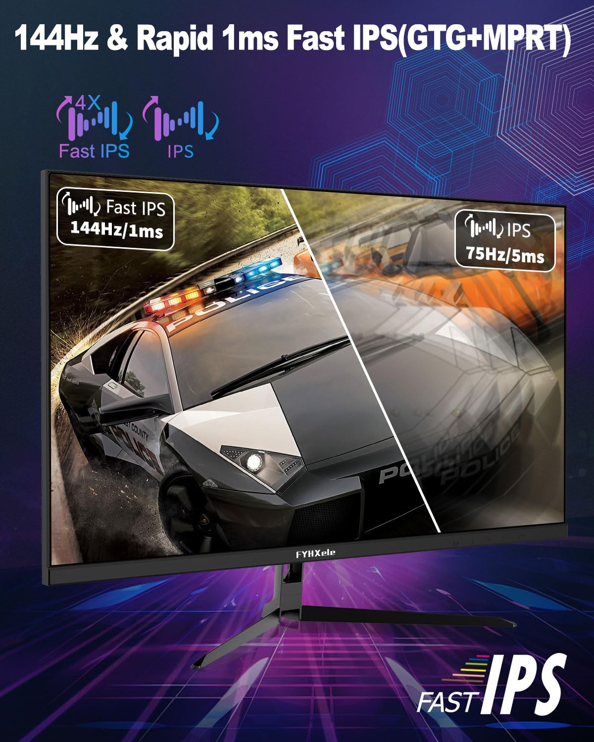 Amazon.com: FYHXele 4K Gaming Monitor 144Hz 32inch, Fast UHD IPS