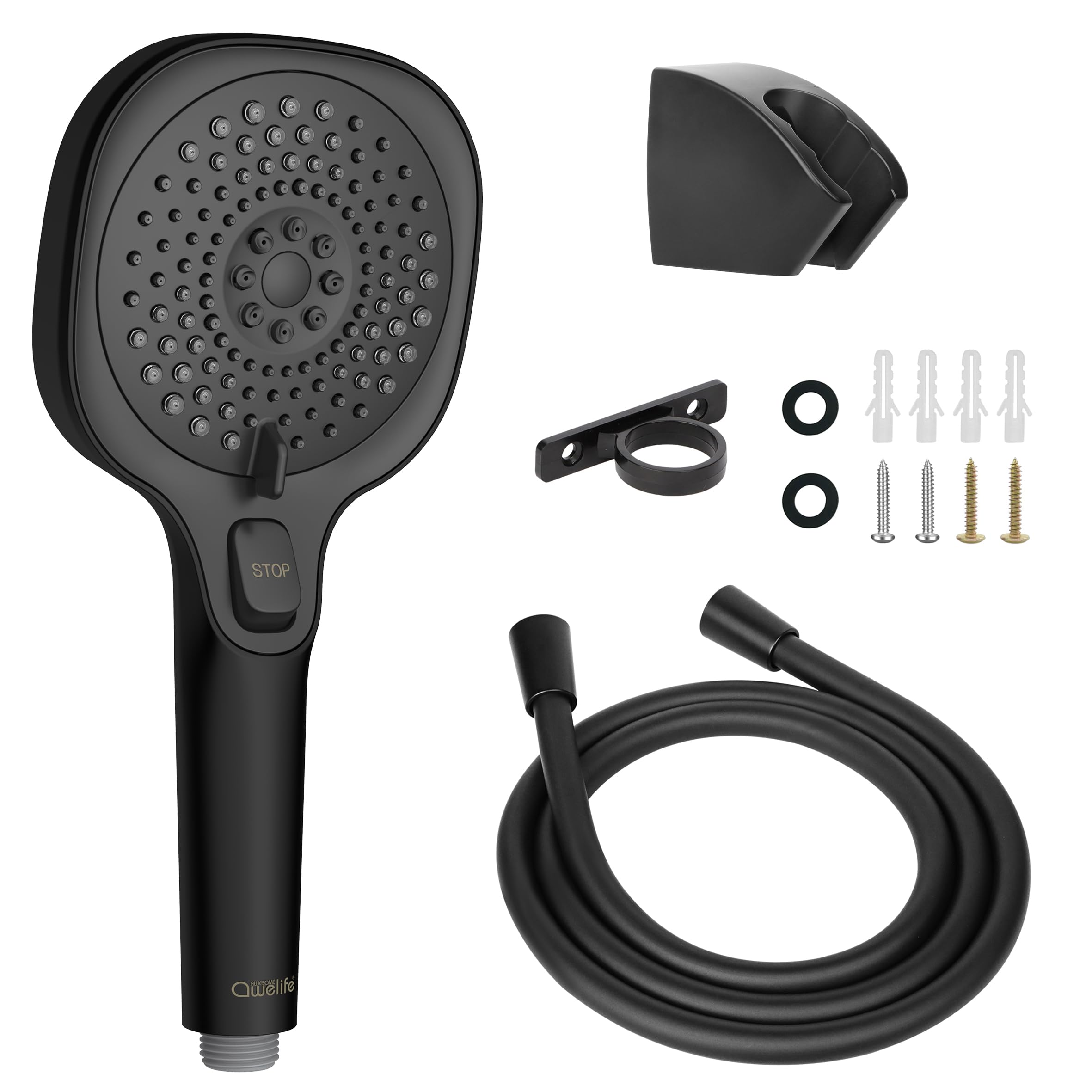 How to Choose the Best RV Shower for Your Adventures 6 Awelife Matte Black RV Shower Head