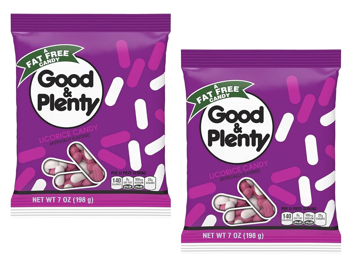 Good and Plenty Pack of 2 Licorice Flavored Candy