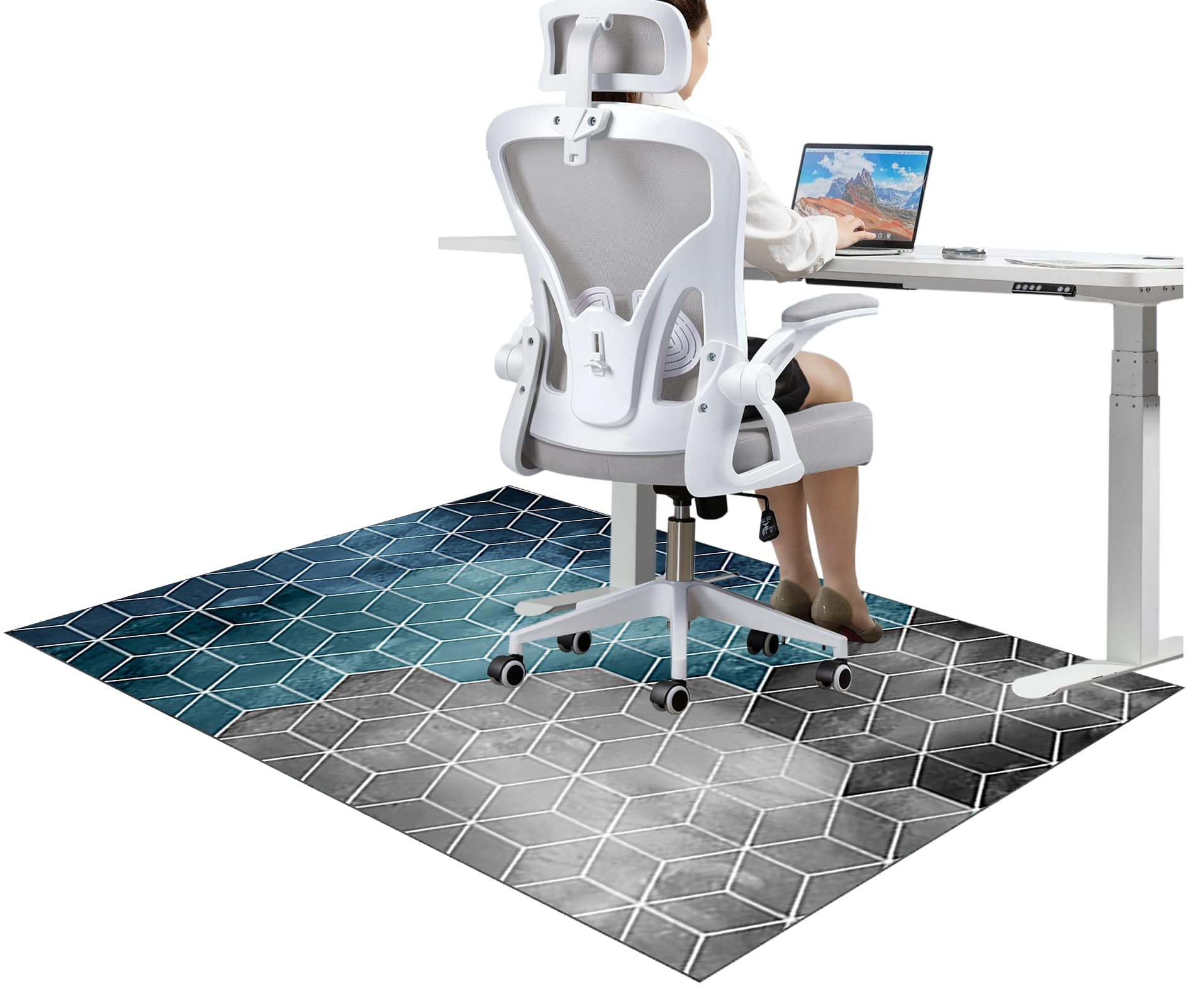 Tapis de Protection pour Chaise de Bureau, Tapis Gaming Sol, 180 x 200 cm Tapis sous Chaise Bureau pour parquet, sols durs, Fauteuils de Gaming, Tapis pour Chaise de Bureau, Tapis de Sol Gamer