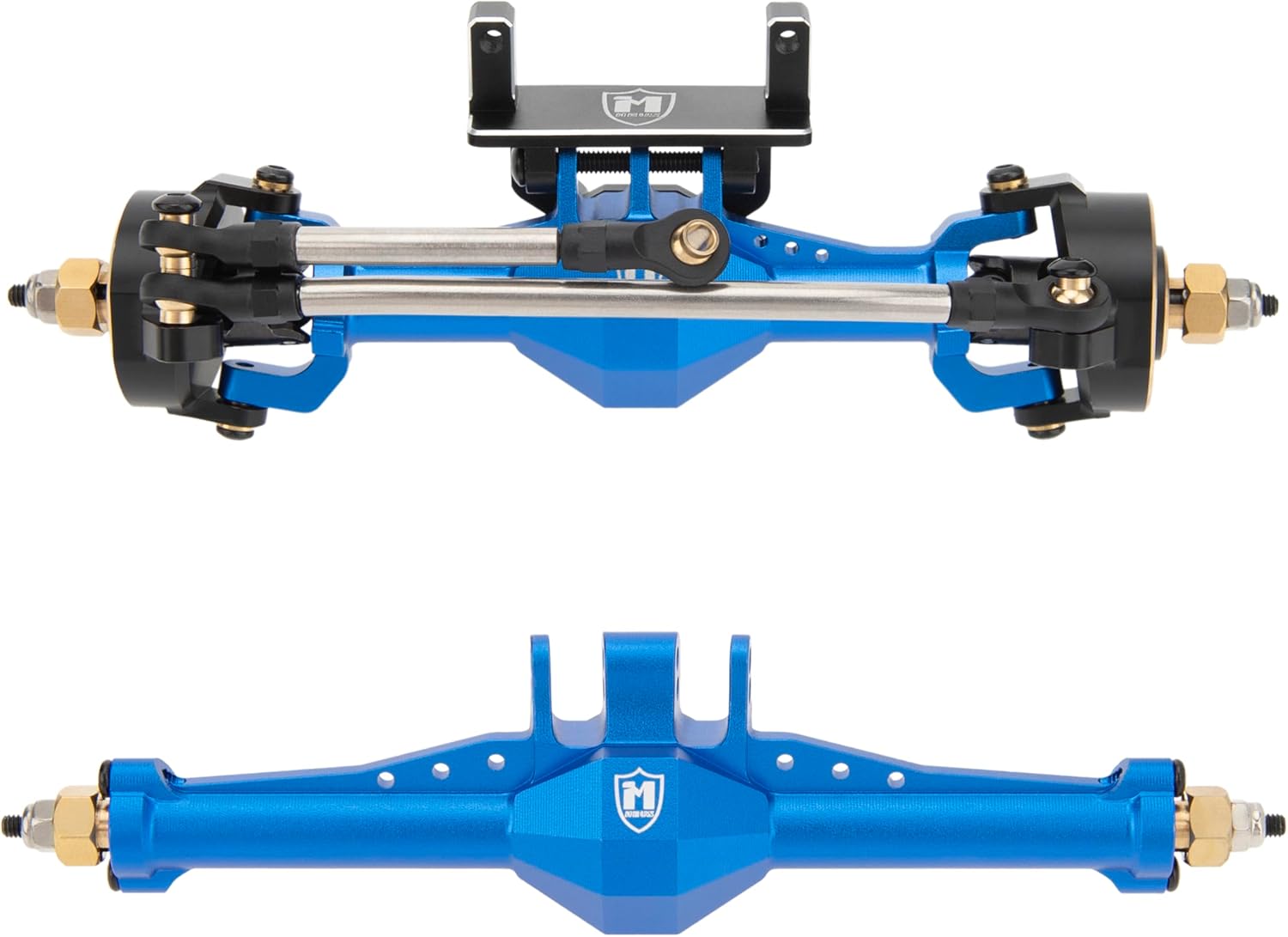 MEUS RACING 5mm ISO V2 TRX4M Axles with Adjustable Servo Mount for TRAXXAS 1/18 TRX4M RC Crawler (V1 Blue)