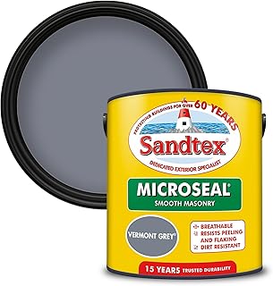 Sandtex Ultra Smooth Masonry Paint 5 Litre Stock Colours - Vermont Grey