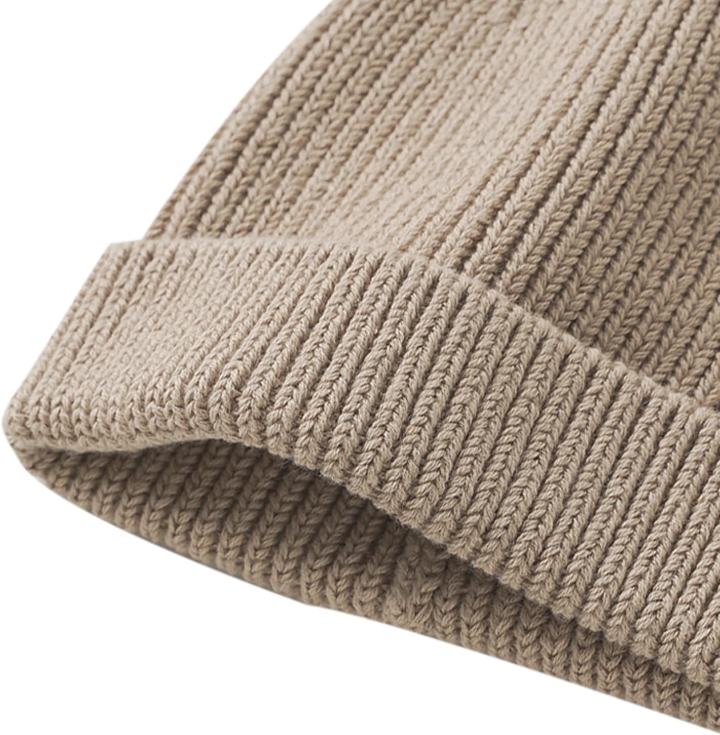 Avibae Baby Beanie Hat Winter 100% Cotton, Cute Cap with Top Tail, Soft Warm for Infant Toddler Boy Girl