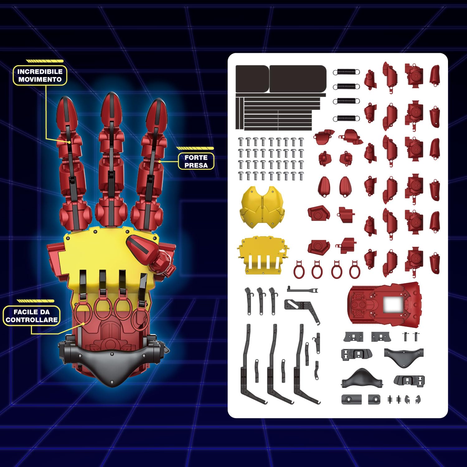 Science4you Kit Mano Cyborg Idraulica – Costruisci la tua Mano Robotica Gigante con 112 Pezzi, Giocattoli STEM, Gioco per Bambini di Ferro, Regalo Perfetto per Bambini di Età 9 10 11 12+ Anni
