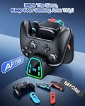 [Fit for Switch 2/1] 9 In 1 P-ro Controller Charging Dock for Joy Con 2/1 and for Pro Controller 2/1, Fast Charger Stand for Nintendo Switch 2/Switch 1/OLED Controller Accessories with RGB Light Modes