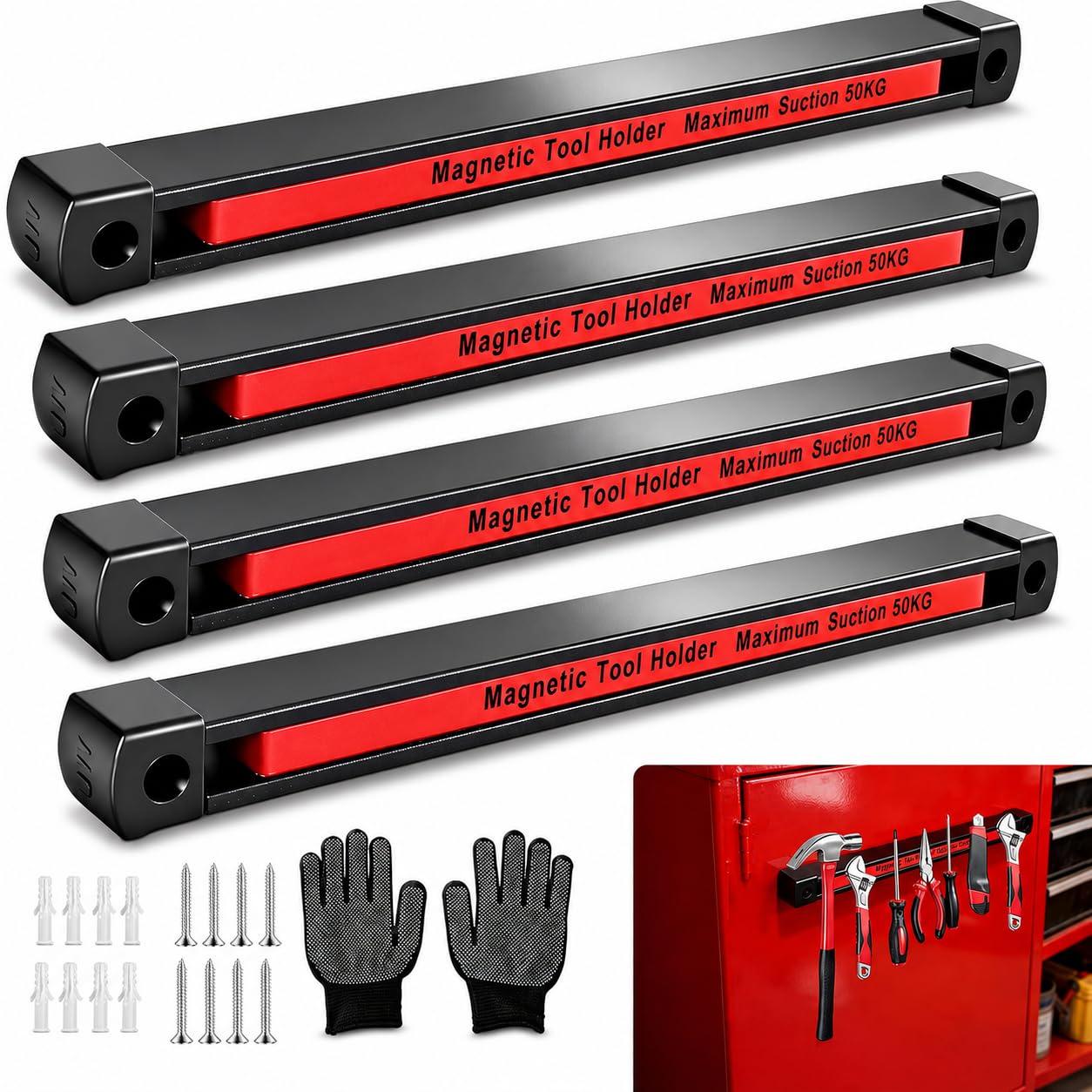 Double Sided Magnetic Tool Holder, 12 Inch Magnetic Tool Bar 2 Pack — Amazon image 10