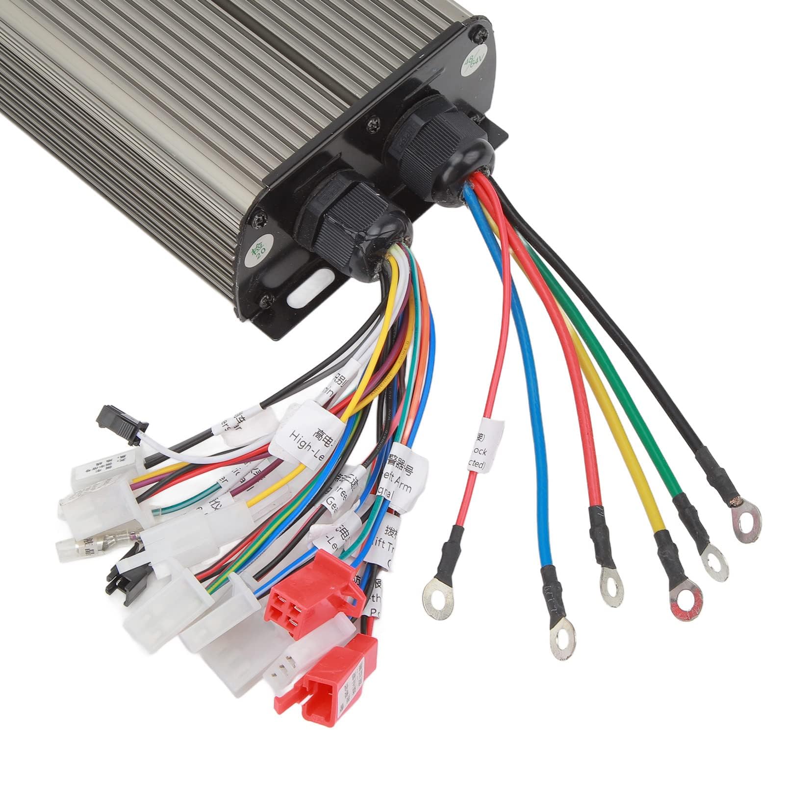 Controlador de Bicicleta Eléctrica, 48V 60V 64V 72V 2000W Controlador de Motor sin Escobillas de Bicicleta Eléctrica de Aleación de Aluminio de 18 Tubos para Scooter de Bicicleta