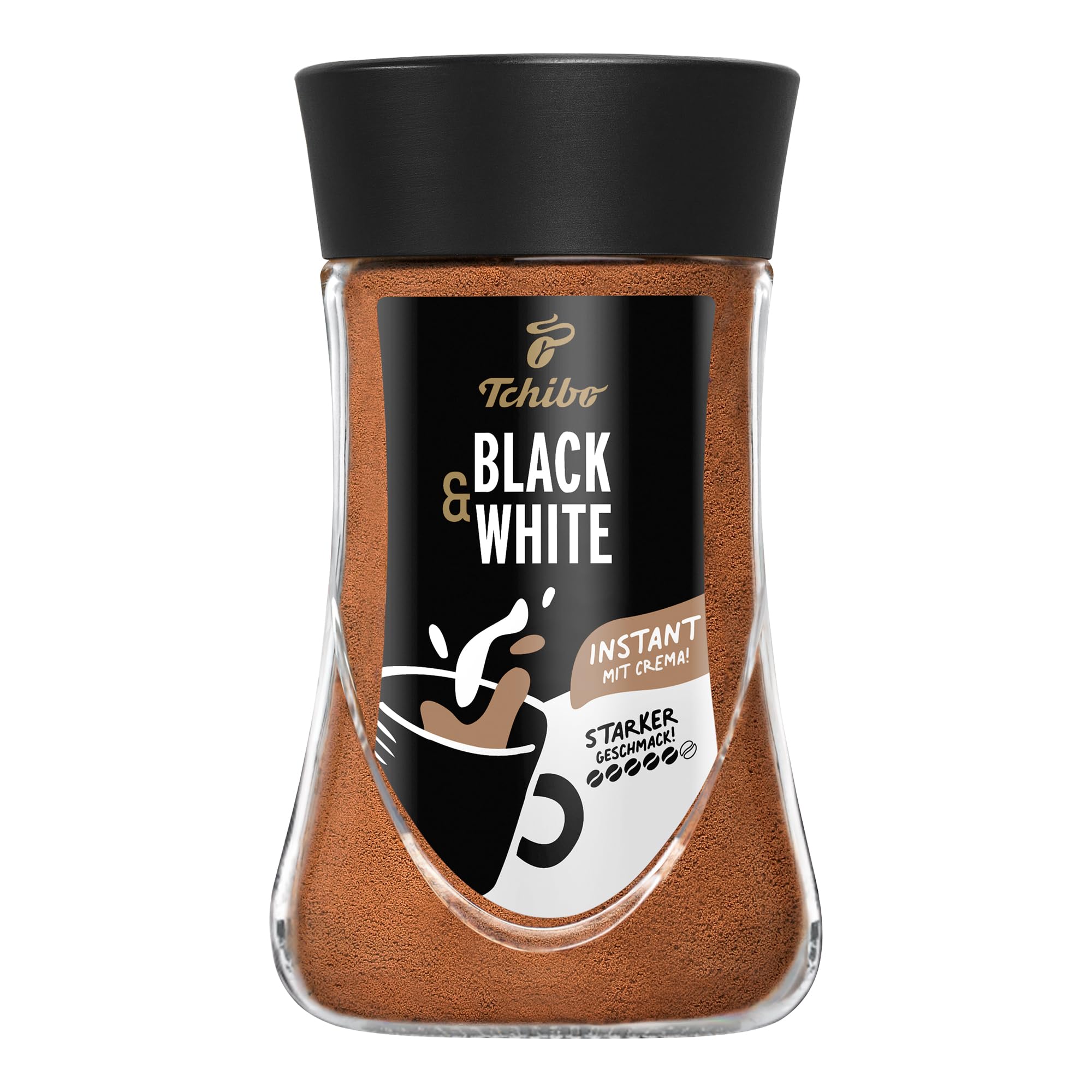 Tchibo Black&White Maksimum pakiet do kawy rozpuszczalnej 1080 g – 6 x 180 g, rozpuszczalna kawa ziarnista, zawierająca kofeinę