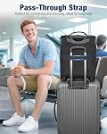 Carry On Luggage with Spinner Wheels, Softside Small Personal Item Suitcase Airline Approved, Rolling Suitcase for Travel Business Overnight, Black