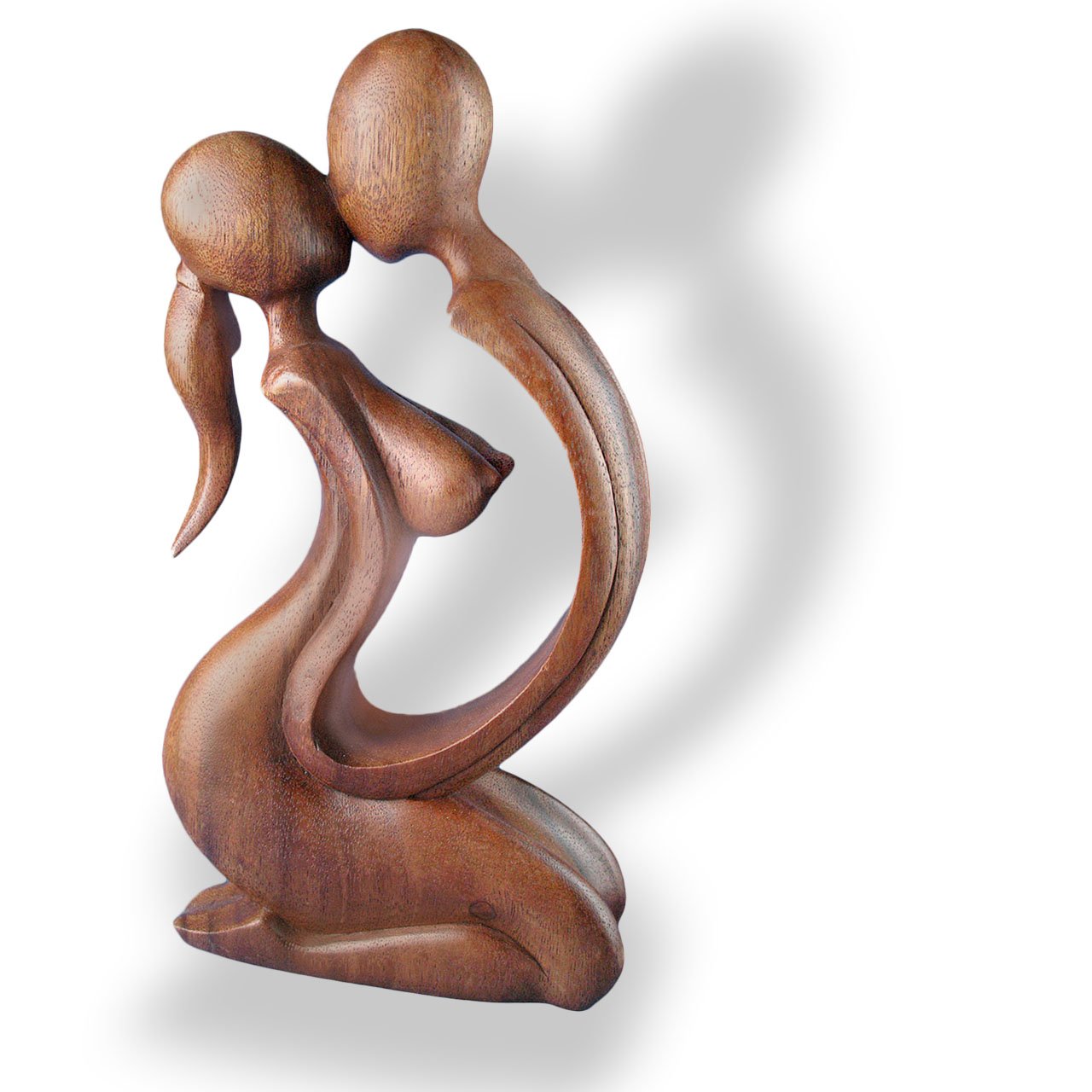 Tokoindah Art-Craft Küssendes Paar aus Suar Holz 20 cm